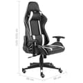 Miniatyrbild 8 av 8: Snurrbar Gamingstol Vit/Svart Pvc