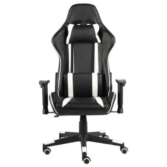 Snurrbar Gamingstol Vit/Svart Pvc