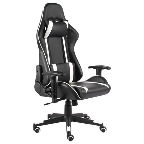 Snurrbar Gamingstol Vit/Svart Pvc