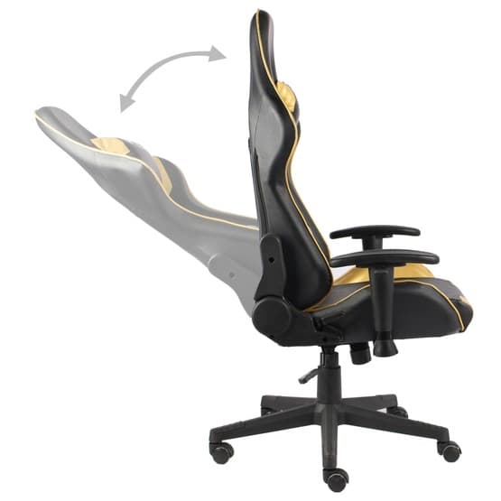 Snurrbar Gamingstol Guld Pvc