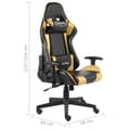 Miniatyrbild 8 av 8: Snurrbar Gamingstol Guld Pvc