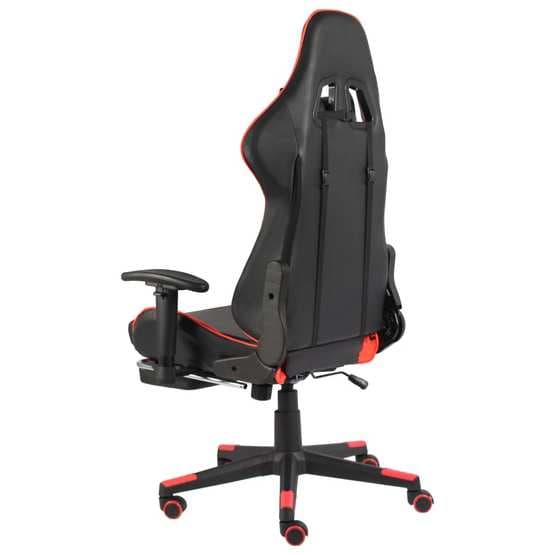 Snurrbar Gamingstol Med Fotstöd Röd Pvc