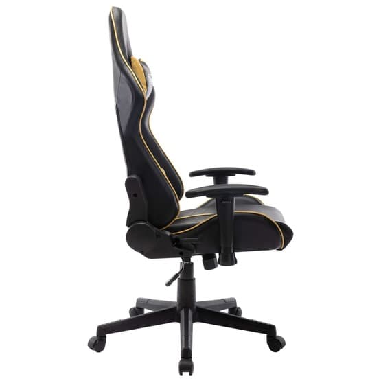 Gamingstol Svart Och Guld Konstläder