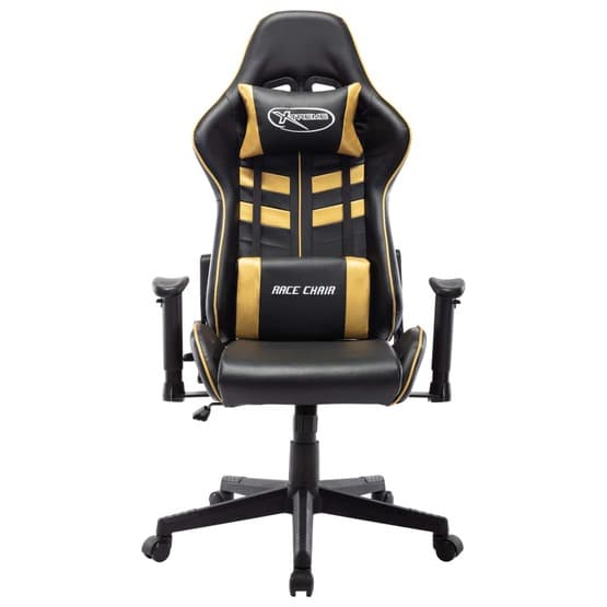 Gamingstol Svart Och Guld Konstläder