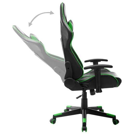 Gamingstol Svart Och Grön Konstläder