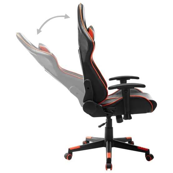 Gamingstol Svart Och Orange Konstläder