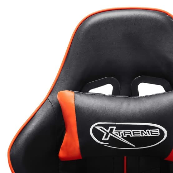 Gamingstol Svart Och Orange Konstläder