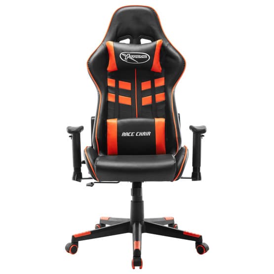 Gamingstol Svart Och Orange Konstläder