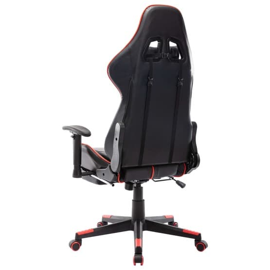 Gamingstol Med Fotstöd Svart Och Röd Konstläder