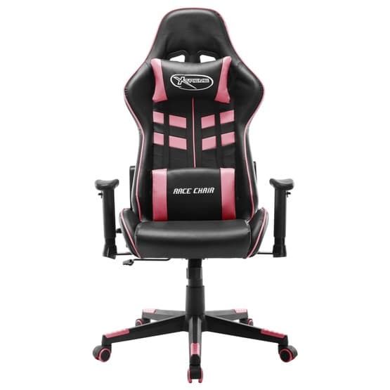 Gamingstol Vit Och Rosa Konstläder