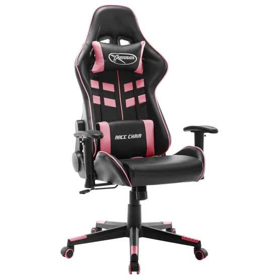 Gamingstol Vit Och Rosa Konstläder