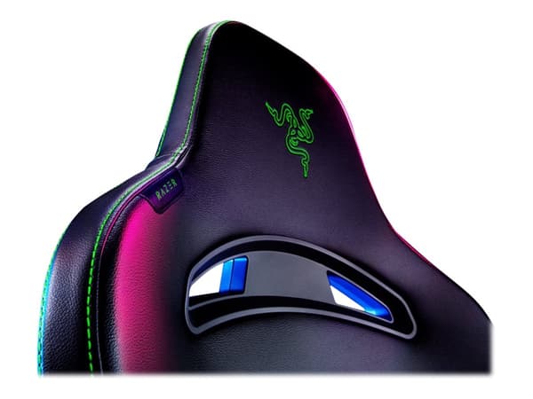 Razer Iskur X - Stol - armstöd - T-formad - konstläder, stål, EPU (elastomerpolyuretan) - svart/grön
