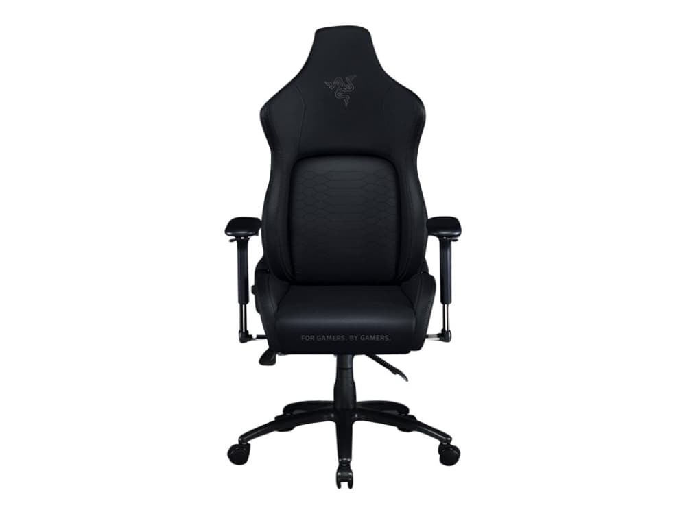 Razer Iskur XL - Stol - ergonomisk - armstöd - T-formad - konstläder, metallram, gjutet skum med hög densitet, metal base, plywoodram - svart