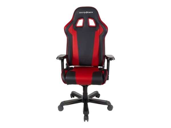 DXRacer King Series OH/KA99 - Stol - ergonomisk - högsvart - armstöd - T-formad - lutning - svängtapp - aluminium, polyuretanläder, gjutet skum med h