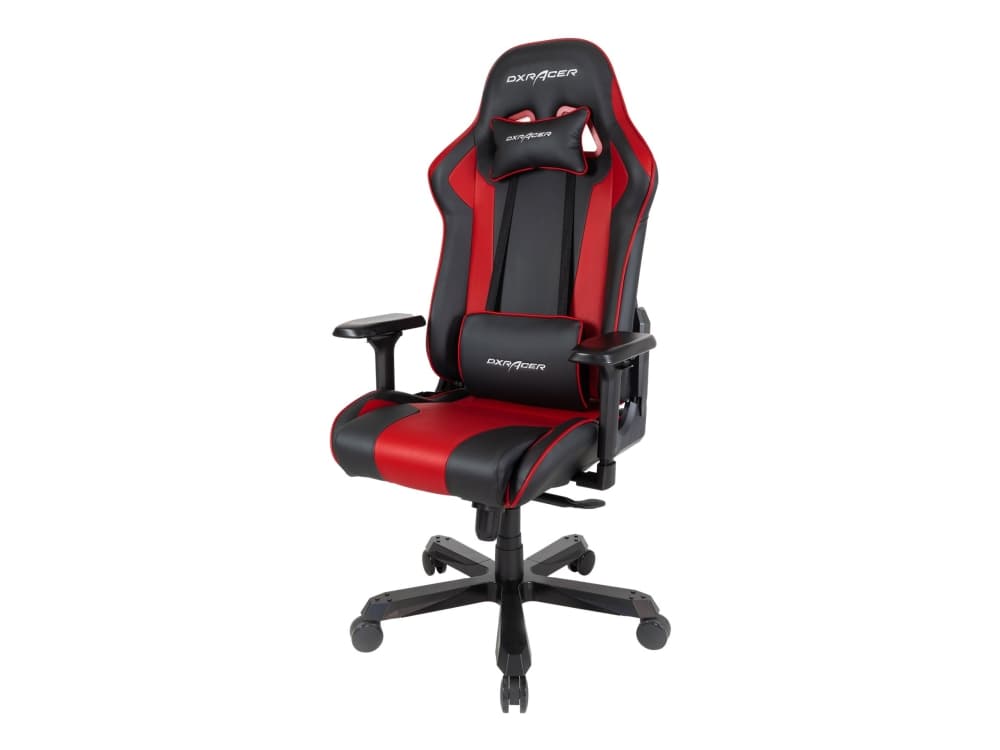 DXRacer King Series OH/KA99 - Stol - ergonomisk - hög rygg - armstöd - T-formad - vridbar - svängbar - aluminium, polyuretanläder, formskum med hög d
