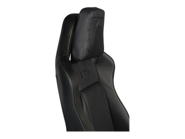 L33T E-Sport Pro Comfort - Spelstol - ergonomisk - armstöd - T-formad - lutning - svängtapp - metall, mocka, alcantara, polyuretanläder, stålram, kal