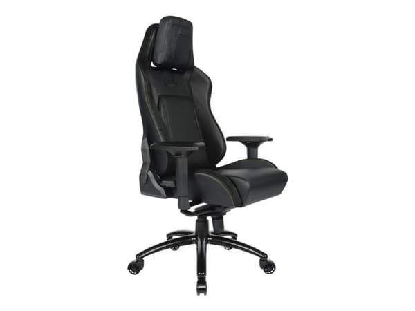 L33T E-Sport Pro Comfort - Spelstol - ergonomisk - armstöd - T-formad - lutning - svängtapp - metall, mocka, alcantara, polyuretanläder, stålram, kal