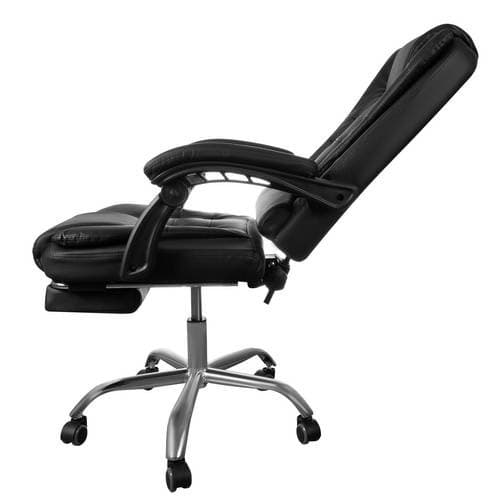 Ergonomisk Kontorsstol med Benstöd - Svart