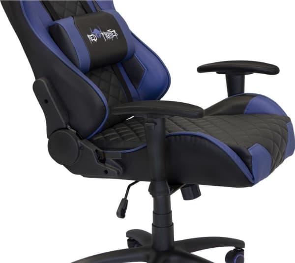 Red Fighter armchair For the gamer, the Red Fighter C1 armchair, blue, detachable headrest