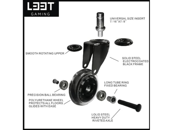 L33T - Ohjauspyörä - 76,2 mm - sininen (5 kpl)