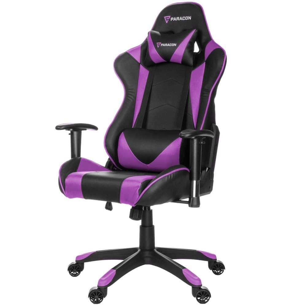 Paracon Knight gamer stol inkl. Pute til nakke og lend hvit.