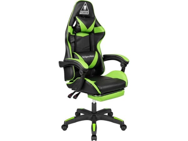 Gaming stol Kruger & Matz Warrior GX-150 Gaming stol, svart-grønn