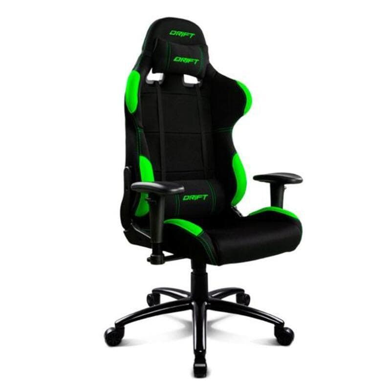 Gaming Chair DRIFT DR100BG 90-160º Foam Cloth Green Black