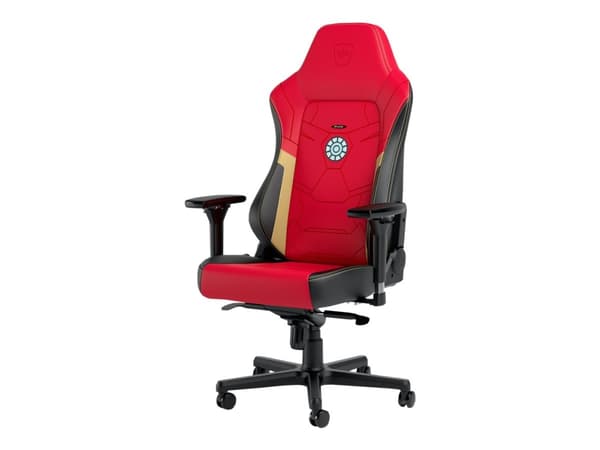Noblechairs Hero Iron Man Edition - Spillestol - ergonomisk - armlener - T-formet - tipping - roterende - aluminium, nylon, polyuretan, stål, minnesk