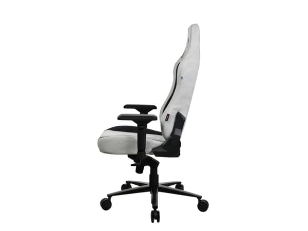 Arozzi Vernazza Supersoft - Stol - ergonomisk - armlener - T-formet - tipping - roterende - stoff - lysegrå