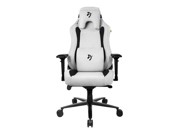 Arozzi Vernazza Supersoft - Stol - ergonomisk - armlener - T-formet - tipping - roterende - stoff - lysegrå