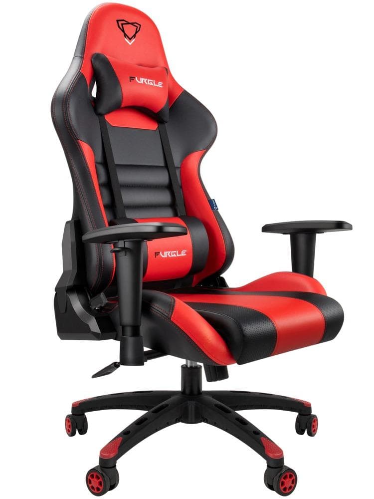 Svängbar stol - Game Chair Furgle - Hög komfort och super hållbar - röd / svart