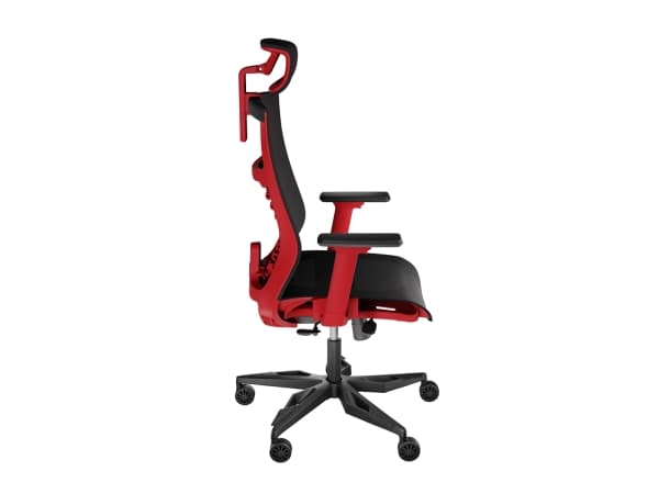 Genesis Astat 700 - Spillestol - ergonomisk - armlener - T-formet - tipping - roterende - masketekstil - svart, rød