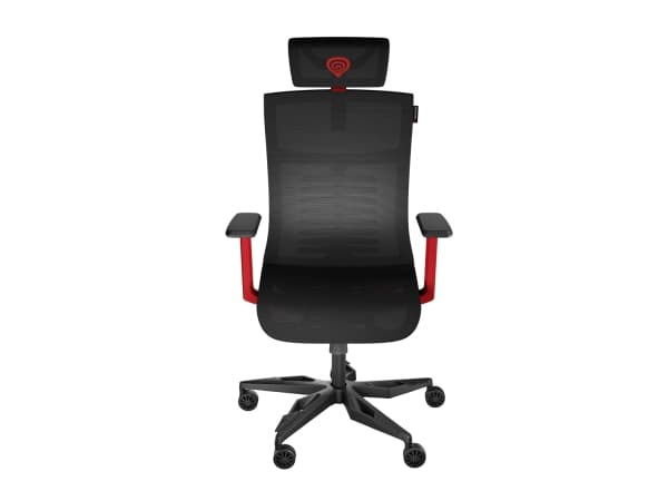 Genesis Astat 700 - Spillestol - ergonomisk - armlener - T-formet - tipping - roterende - masketekstil - svart, rød