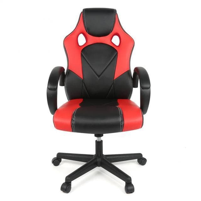 Svängbar stol - Spelstol - Ergonomisk svängbar stol - Svart Röd