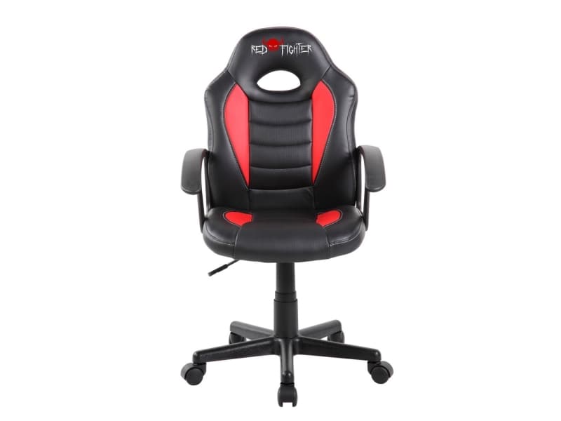 Red fighter C5, Universal spelstol, 90 kg, Stoppad sits, Stoppat ryggstöd, Universal, Svart, Röd