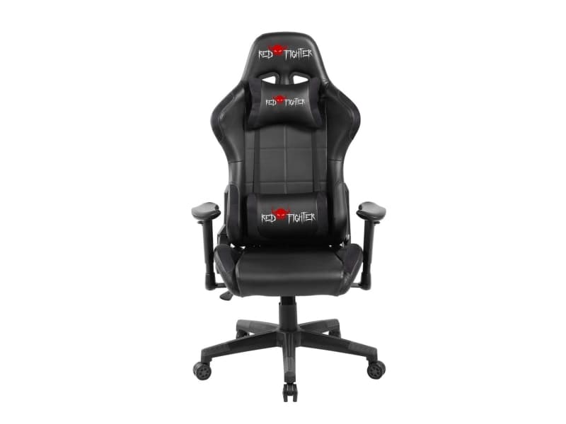 Red fighter C7, PC-spelsstol, 132 kg, Hård sits, Stoppat ryggstöd, Universal, Svart
