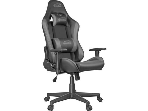 SPEEDLINK SL-660005-BKGY, PC-gamingstol, 150 kg, Polstret Sete, Polstret Rygg, Sort, Sort, Grå