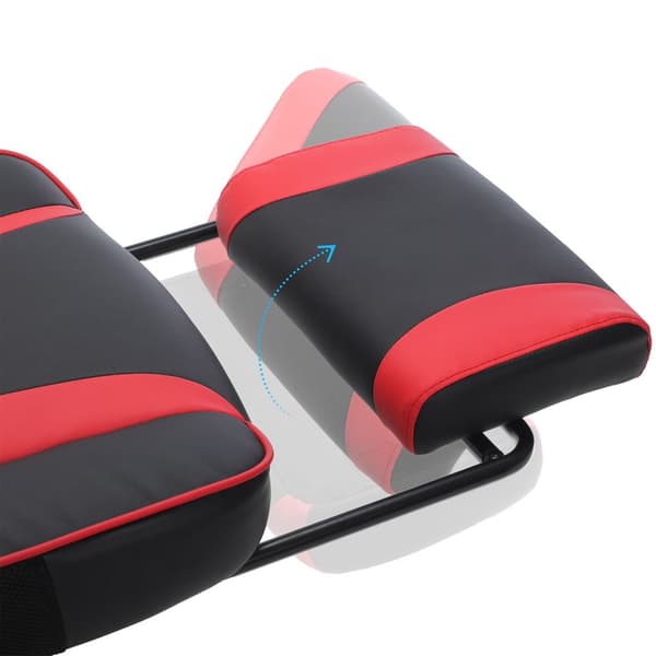Spilstol med fodstøtte - Ergonomisk kontorstol - Racingstol - Gamingstol - Med ryg og pude