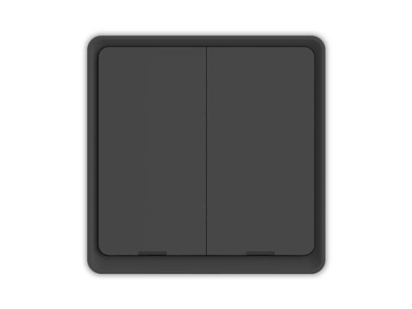 Zigbee double smart wall switch Battery black