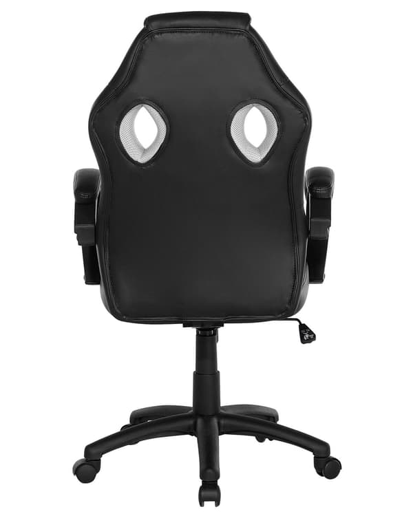 Kontorstol svart/grå kunstskinn moderne design