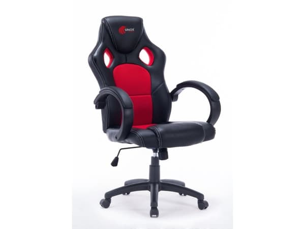 Sinox gamingstol i sort og rød