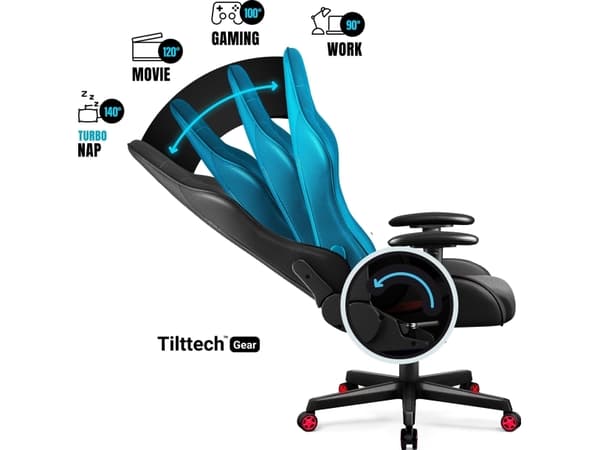 Diablo Chairs X-ST4RTER lenestol svart og rød