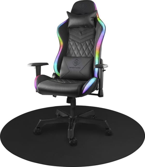 Deltaco Gaming DFP410 liukumaton lattiamatto - 110x110cm - musta