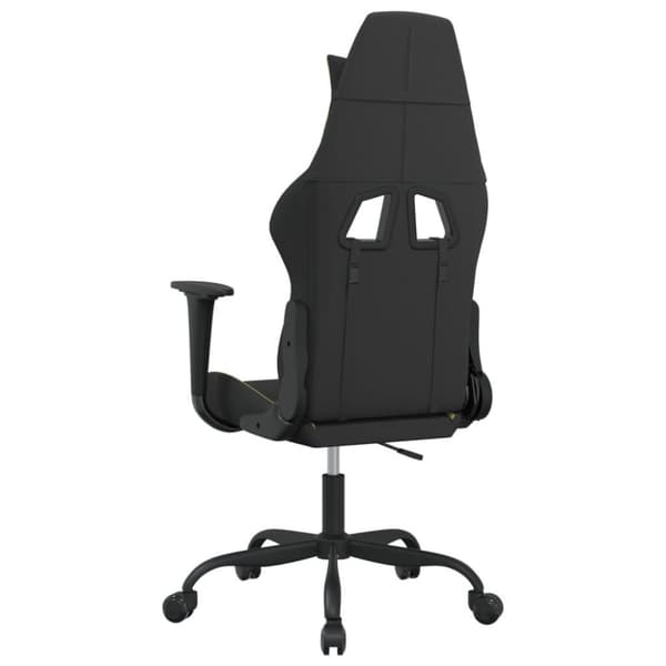 vidaXL Gamingstol med massage svart och ljusgrön tyg
