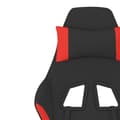 Miniatyrbillede 10 af 11: vidaXL gamingstol med massagefunktion + fodstøtte stof sort og rød