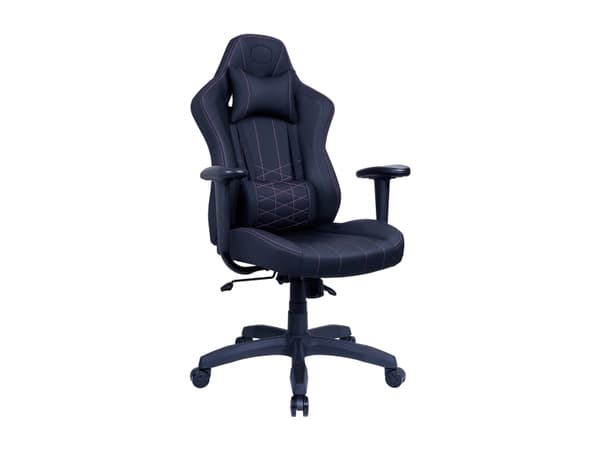 Cooler Master Gaming Caliber E1, Universal gaming stol, 120 kg, Polstret sete, Polstret ryggstøtte, Svart, Nylon