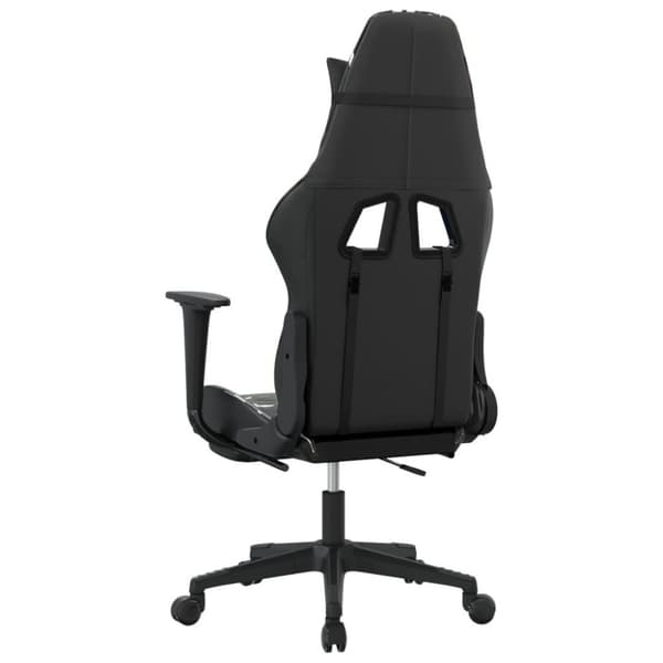 vidaXL Gamingstol med massage och fotstöd svart kamouflage konstläder