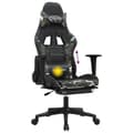 Miniatyrbild 8 av 11: vidaXL Gamingstol med massage och fotstöd svart kamouflage konstläder