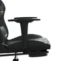 Miniatyrbild 11 av 11: vidaXL Gamingstol med massage och fotstöd svart kamouflage konstläder