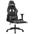 Miniatyrbillede 3 af 11: vidaXL gamingstol m. massage og fodstøtte kunstlæder sort camouflage